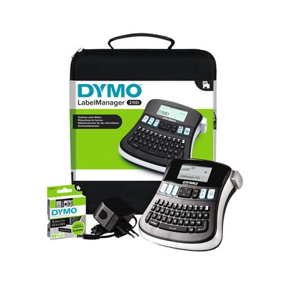 Etiqueteuse Dymo Labelmanager 210D+ portable qwerty 12mm noir kit