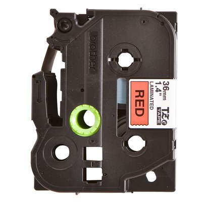 Ruban de letrrage Brother P-Touch TZe-461 standard 36mm noir sur rouge