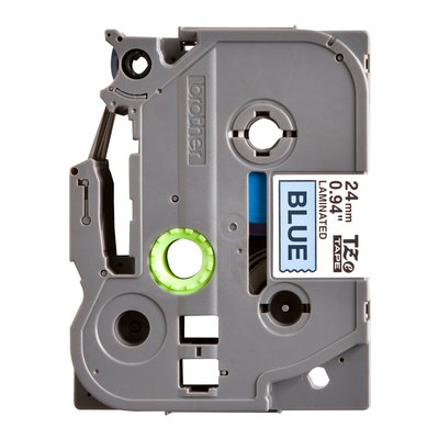 Ruban de lettrage Brother P-Touch TZe-551 standard 24mm noir sur bleu