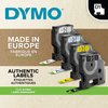 Labeltape Dymo LabelManager D1 polyester 12mm zwart op transparant foto
