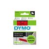 Labeltape Dymo LabelManager D1 polyester 12mm zwart op rood foto