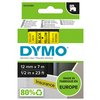 Labeltape Dymo LabelManager D1 polyester 12mm zwart op geel foto