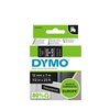 Labeltape Dymo LabelManager D1 polyester 12mmx7m wit op zwart foto