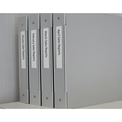 Labeltape Dymo LabelManager D1 polyester 24mm zwart op wit