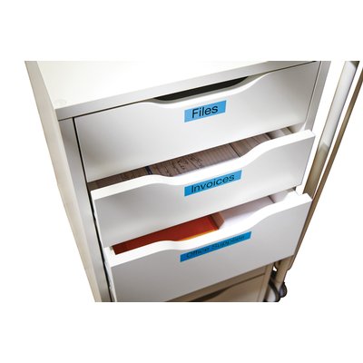Labeltape Dymo LabelManager D1 polyester 19mm zwart op blauw