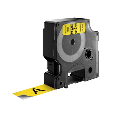 Labeltape Dymo LabelManager D1 polyester 19mm zwart op geel
