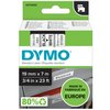 Labeltape Dymo LabelManager D1 polyester 19mmx7m zwart op wit foto