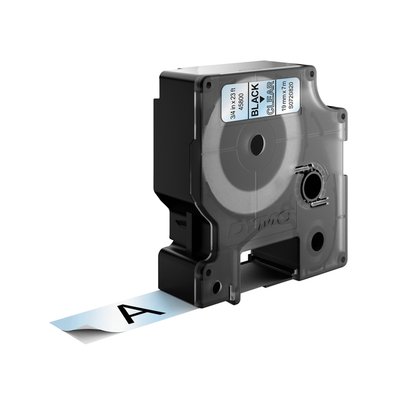 Ruban Dymo LabelManager D1 polyester 19mmx7m noir sur transparent