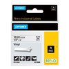 Ruban Dymo Rhino Industriel vinyle 12mmx5,5m noir sur blanc Photo