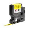 Labeltape Dymo Rhino industrieel nylon 12mm zwart op geel foto