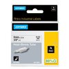 Ruban Dymo Rhino Industriel rétractable 9mmx1,5m noir sur blanc Photo