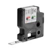 Ruban Dymo Rhino Industriel rétractable 12mmx1,5m noir sur blanc Photo
