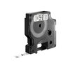 Labeltape Dymo LabelManager D1 polyester 9mm zwart op wit foto