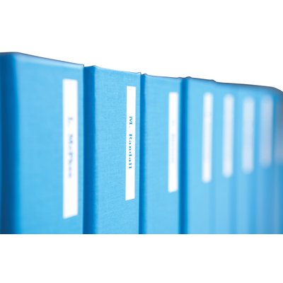 Ruban Dymo Labelmanager D1 polyester 9mmx7m bleu sur blanc