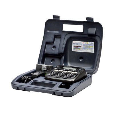 Labelprinter Brother P-touch TZe PT-D210 desktop qwerty 12mm zwart in koffer