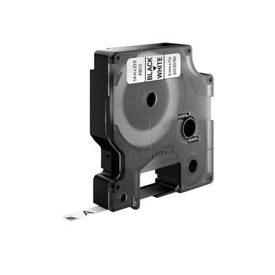 Labeltape Dymo LabelManager D1 polyester 6mm zwart op wit