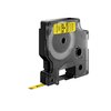 Labeltape Dymo LabelManager D1 polyester 6mm zwart op geel foto