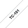 Ruban de lettrage Brother P-Touch TC-101 standard 12mm noir sur transparent Photo