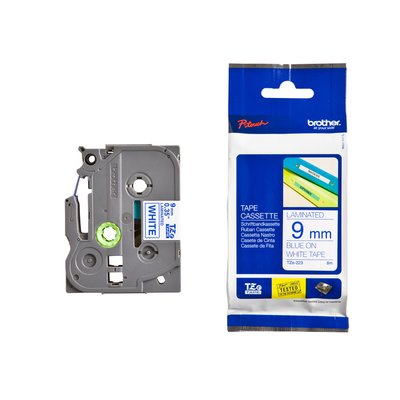 Labeltape Brother P-touch TZe-223 standaard 9mm blauw op wit