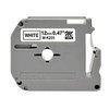 Labeltape Brother P-touch M-K231 ongelamineerd 12mm zwart op wit foto