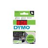 Labeltape Dymo LabelManager D1 polyester 9mm zwart op rood foto