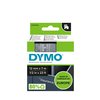 Labeltape Dymo LabelManager D1 polyester 12mm wit op transparant foto