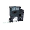 Labeltape Dymo LabelManager D1 polyester 12mm wit op transparant foto