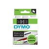 Labeltape Dymo LabelManager D1 polyester 19mm wit op zwart foto