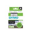 Labeltape Dymo LabelManager D1 polyester 24mm zwart op transparant foto