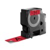 Labeltape Dymo LabelManager D1 polyester 24mm zwart op rood foto