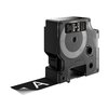 Labeltape Dymo LabelManager D1 polyester 24mm wit op zwart foto