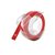 Reliëftape Dymo embossing vinyl 9mm wit op rood