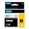 Ruban Dymo Rhino Industriel polyester 19mmx5,5m noir sur blanc Photo