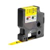 Ruban Dymo Rhino Industriel vinyle 12mmx5,5m noir sur jaune Photo
