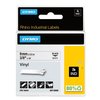 Ruban Dymo Rhino industriel vinyle 9mmx5,5m noir sur blanc Photo