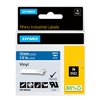 Ruban Dymo Rhino Industriel vinyle 12mmx5,5m vinyle blanc sur bleu Photo