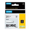 Ruban Dymo Rhino Industriel vinyle 19mmx5,5m noir sur blanc Photo
