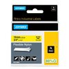 Ruban Dymo Rhino Industriel nylon 19mmx3,5m noir sur jaune Photo