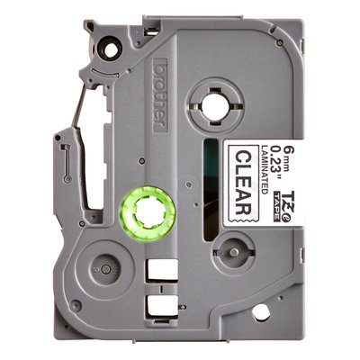Ruban de lettrage Brother P-Touch TZE-111 standar 6mm noir sur transparent