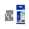 Ruban de lettrage Brother P-Touch TZE-111 standar 6mm noir sur transparent Photo