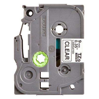 Ruban de lettrage Brother P-Touch TZE-121 standard 9mm noir sur transparent