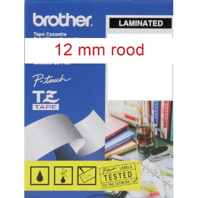 Labeltape Brother P-touch TZe-232 standaard 12mm rood op wit