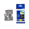 Ruban de lettrage Brother P-Touch TZe-325 standard 9mm blanc sur noir Photo