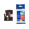 Labeltape Brother P-touch TZe-435 standaard 12mm wit op rood foto