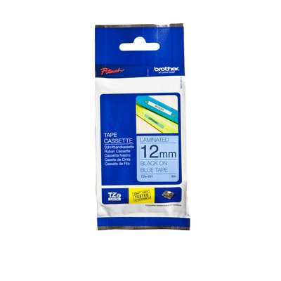 Ruban de lettrage Brother P-Touch TZe-531 standard 12mm noir sur bleu
