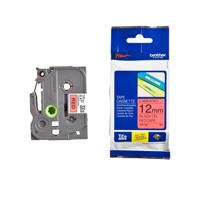 Labeltape Brother P-touch TZe-431 standaard 12mm zwart op rood