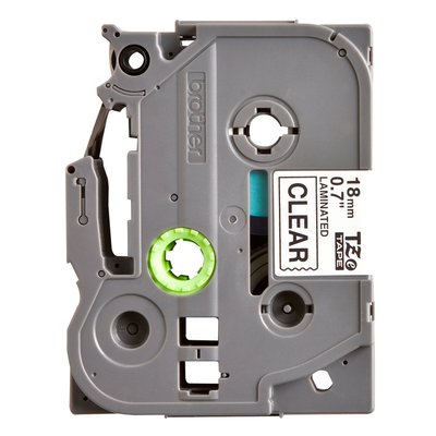 Labeltape Brother P-touch TZe-141 standaard 18mm zwart op transparant