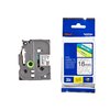 Labeltape Brother P-touch TZe-141 standaard 18mm zwart op transparant foto