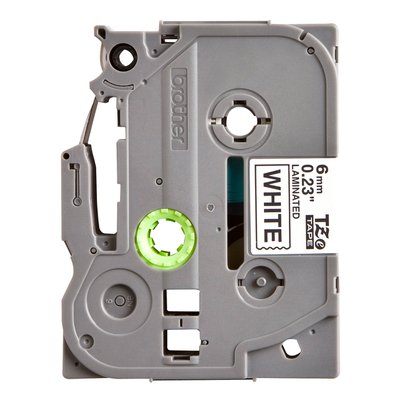 Ruban de lettrage Brother P-Touch TZe-211 standard 6mm noir sur blanc