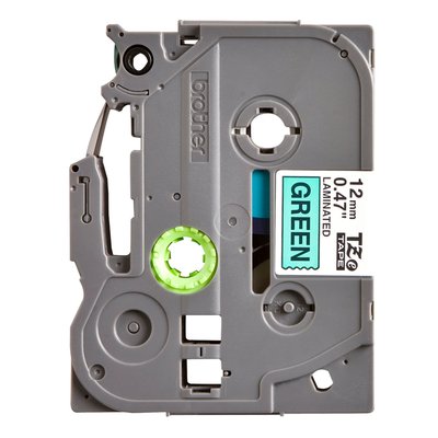 Labeltape Brother P-touch TZe-731 standaard 12mm zwart op groen